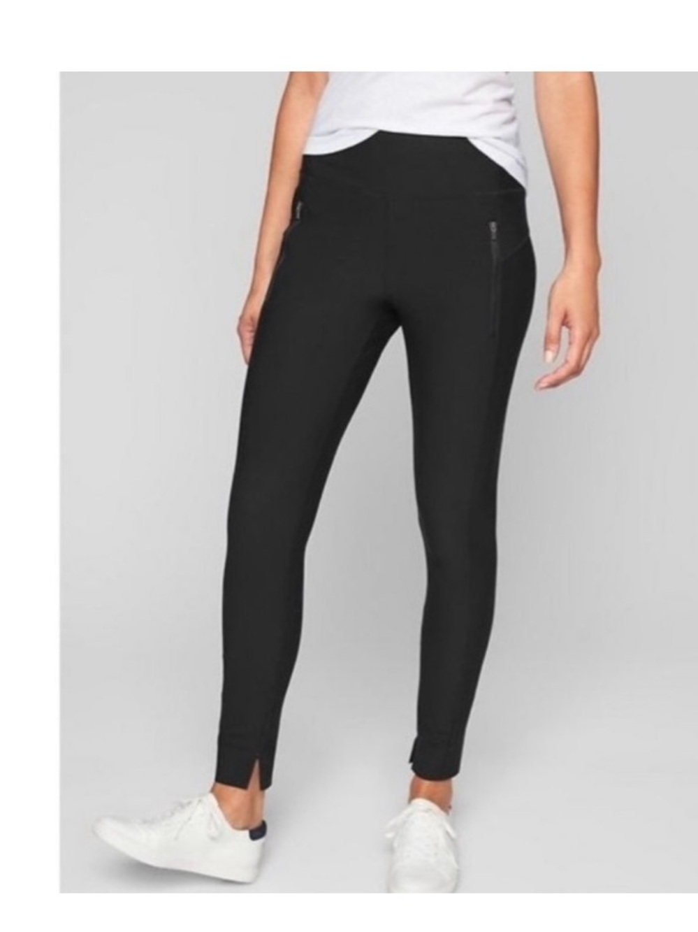 Athleta Stellar Tight Black Sz Small Style #870815 Commute Travel Like New